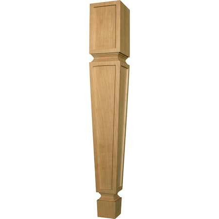 Osborne Wood Products 21 x 3 Tapered Mission End Table Leg in Hard Maple 1219HM